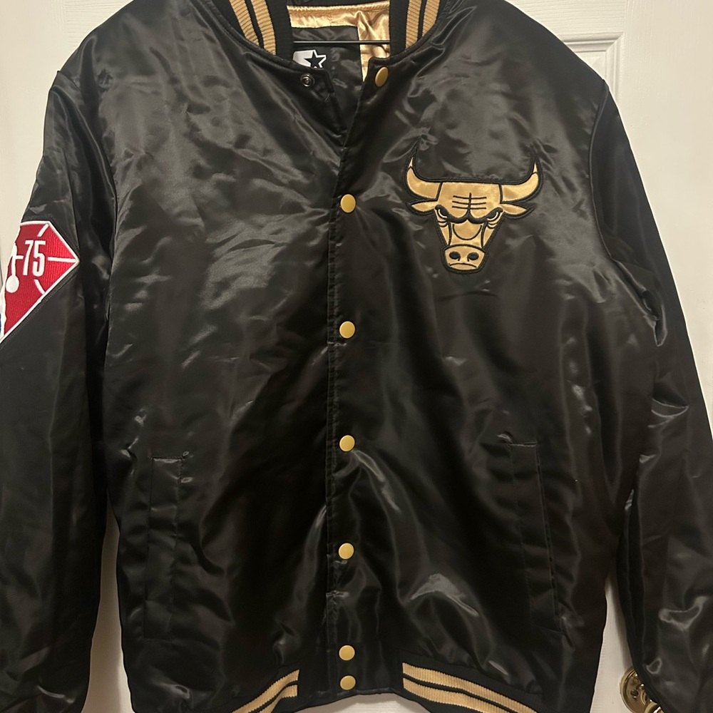 STARTER Black and Gold Varsity Jacket